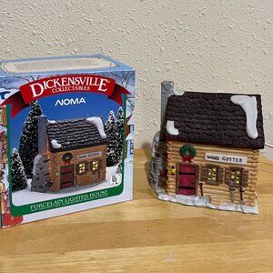 Dickensville Porcelain Lighted Christmas Village - Wood Cutter 1994